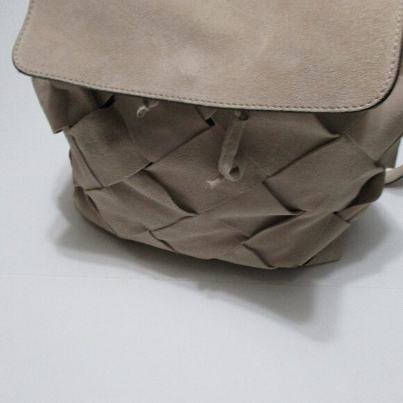 Alberta Di Canio Italian Suede Leather Bucket Bag Backpack #1121 - Picture 3 of 16